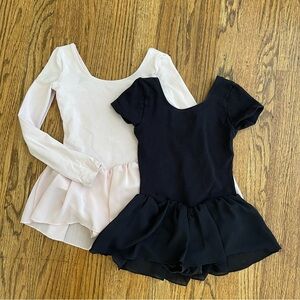 Bloch Kids Ballet Leotards with Skirts Costume  - Black and Pink